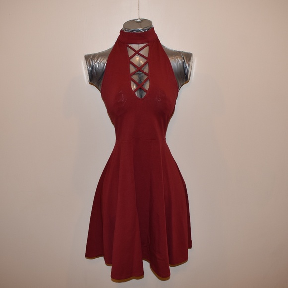 Express Dresses & Skirts - NWT Express Little Red Dress with open back